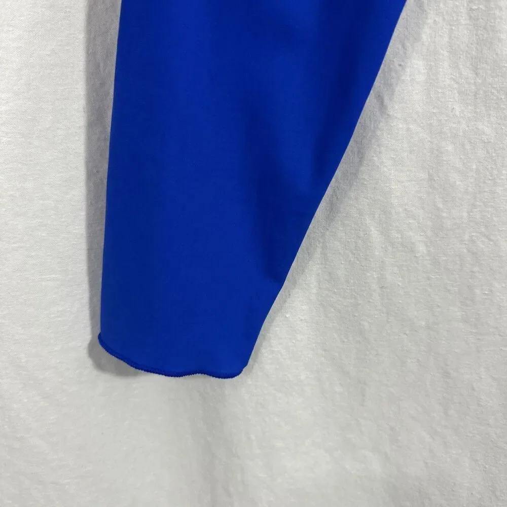 Sweaty Betty Shayla Ruched Long Sleeve Midi Dress Electric Blue Womens S Sculpt - Picture 5 of 16